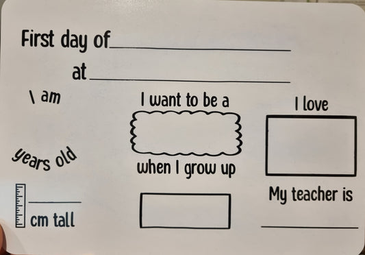 First Day Whiteboard