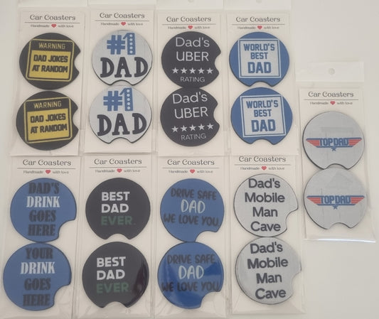 Father's Day Car Coasters